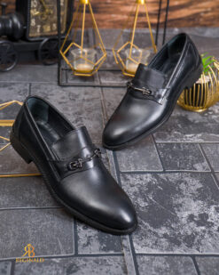 Pantofi Loafers Reginald, negri, din piele 100% naturala - P2066