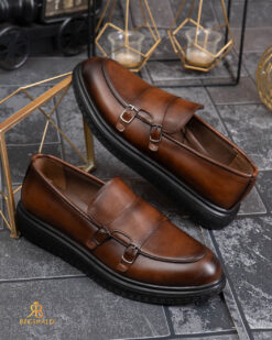 Mocasini de barbati casual, Maro, Double Monk Strap, talpa inalta ultra-usoara – AD967