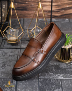Mocasini de barbati casual, Maro, Double Monk Strap, talpa inalta ultra-usoara – AD967 – Image 3
