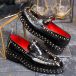 Reginald Premium Loafers - patent leather with metallic applications - P2040