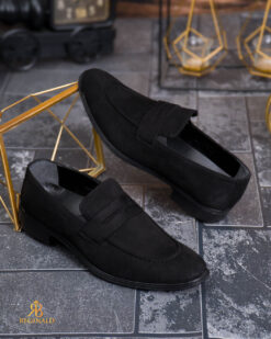 Pantofi de bărbați / Loafers din piele intoarsa - P2078