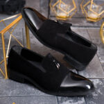 Pantofi de bărbați / Loafers din piele intoarsa - P2077