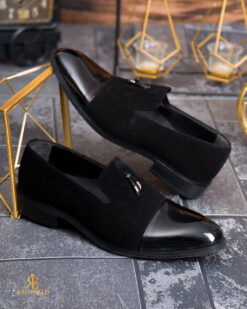 Pantofi de bărbați / Loafers din piele intoarsa - P2077