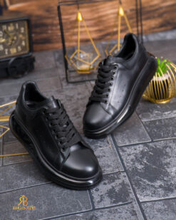 Una visione alternativa del Sneakers Bărbătești din Piele Naturală – Model Premium cu Talpă  inalta - AD971