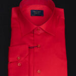Chemise rouge pour homme, collection Premium, col évasé - CR208