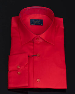 Men's red shirt, Premium collection, Cutaway collar - CR208