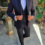 Costum negru de NAS/MIRE, Sacou,Vesta, Pantalon, Papion  - C5611