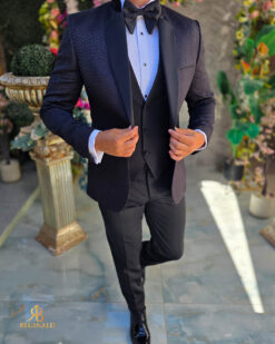 Costum negru de NAS/MIRE, Sacou,Vesta, Pantalon, Papion  - C5611