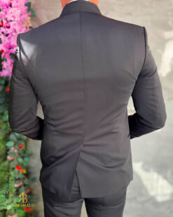 Costum negru NAS/MIRE, Sacou,Vesta, Pantalon, Cravata - C5614 - immagine 8