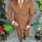 Men's suit, Brown: Blazer and Trousers, Double Breasted - C5581