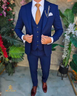 Una visione alternativa del Costum de bărbați, Bleumarin, Sacou, Vesta si Pantalon - C5569