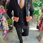 Men's black suit: Jacket, waistcoat and trousers - C5595
