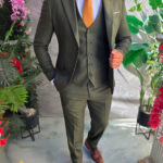 Men's green suit: Jacket, waistcoat and trousers - C5594