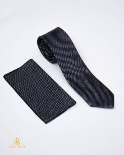 Set Cravata si batista neagra cu model- CV1314