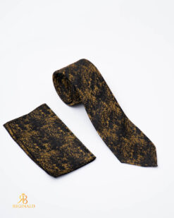 Set Cravata si batista neagra cu model- CV1315