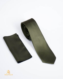 Set Cravata si batista verde- CV1324