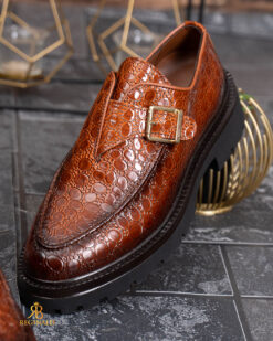 Alternative view of Mocasini de barbati casual, maro- lacuti, talpa inalta ultra-usoara – AD977