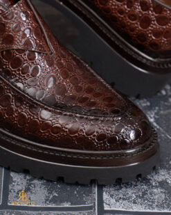 Alternative view of Mocasini de barbati casual, maro- lacuti, talpa inalta ultra-usoara – AD978