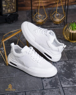 Sneaker da uomo, bianche, in pelle naturale - P2087