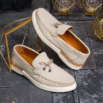 Mocasini Loafers Reginald Premium - 100% piele naturală bej - P2085