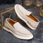Mocasini Loafers Reginald Premium - 100% piele naturală bej - P2072