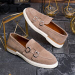 Pantofi Loafers Reginald, maro, din piele 100% naturala - P2069