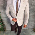 Tinuta 5 piese: Sacou-Pantalon-Camasa-Cravata-Curea- TN241