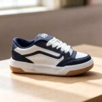 Adidasi de bărbați cu talpa înaltă, bleumarin cu alb– AD990