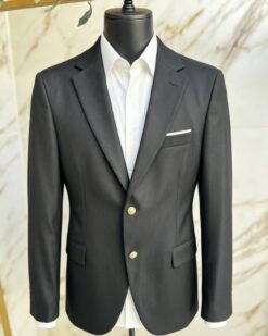 O perspectivă alternativă asupra modelului Sacou de bărbați, Slim Fit, Negru texturat- SC1153