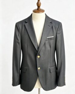 O perspectivă alternativă asupra modelului Sacou de bărbați, Slim Fit, Negru texturat- SC1149