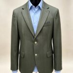 Sacou de bărbați, Slim Fit, Verde texturat- SC1150