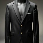 Sacou de bărbați, Slim Fit, Negru texturat- SC1149