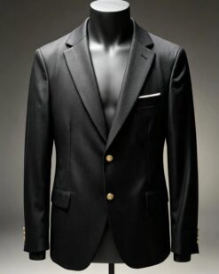 Sacou de bărbați, Slim Fit, Negru texturat- SC1149