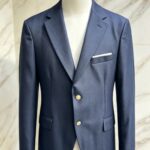 Sacou de bărbați, Slim Fit, Bleumarin texturat- SC1152