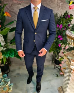 Sacou de bărbați, Slim Fit, Bleumarin texturat- SC1152