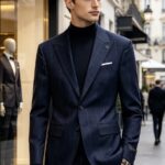 Sacou de bărbați, Slim Fit, Bleumarin in carouri- SC1155