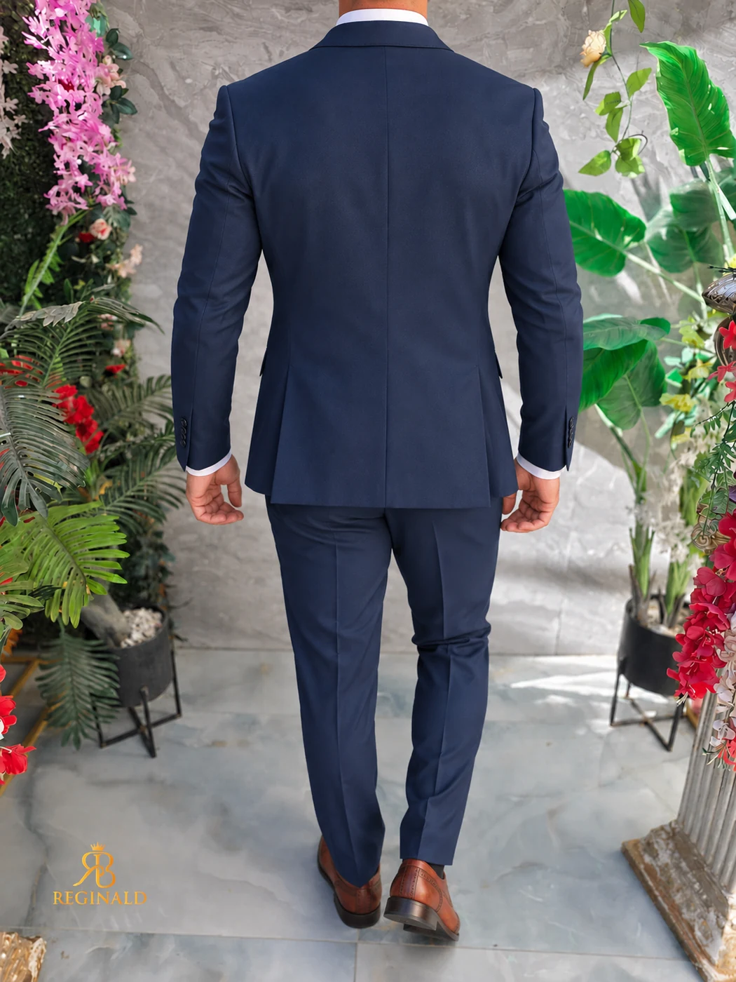 Costum de bărbați, bleumarin, Sacou, Vesta si Pantalon - C5626 – Image 6