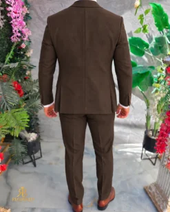 Costum de bărbați, Maro, Sacou, Vesta si Pantalon - C5627 – Image 5