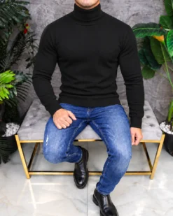 Helanca / Maleta para hombre, corte ajustado, negra – BZ204